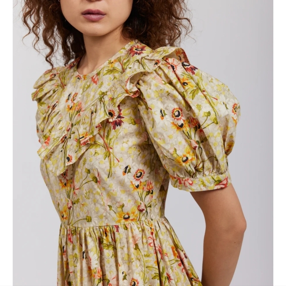 Batsheva May dress, yellow floral, size 8 - Picture 2 of 6